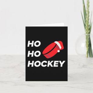 Carte Ho Ho Hockey Noël - Hockey sur glace