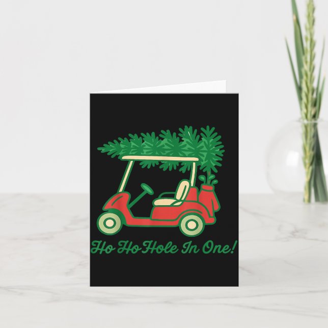 Carte Ho Ho Hole In One Santa Golf Christmas Holiday Gol (Devant)