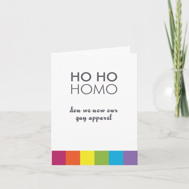 Carte Ho Ho Homo / Don We Now Our Gay Appareil (Devant)