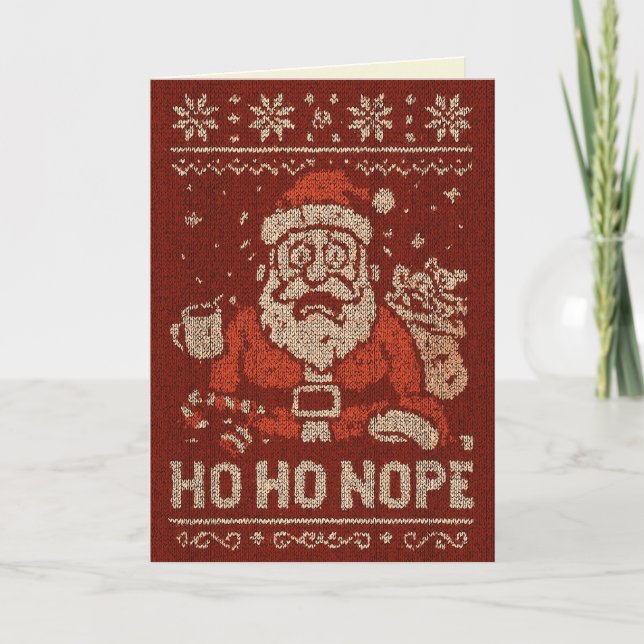 Carte Ho Ho NON Noël (Devant)