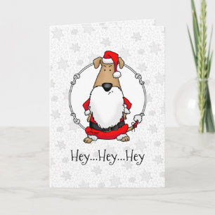 Carte HO HO Très drôle Costume Père Noël Sarcastique Chi
