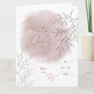 Carte Hochzeit Mariage Romantique Blush