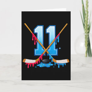 Carte Hockey 11 ans de glace goutte jeunesse 11e naissan