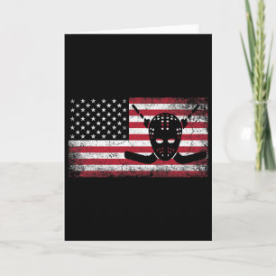 Carte Hockey 4 juillet Drapeau Américain Patriotique Usa