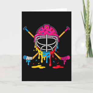 Carte Hockey Crème Glacée Dégoulinant Garçons Filles Hoc