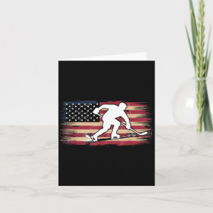 Carte Hockey Drapeau Américain