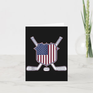 Carte Hockey Drapeau Américain