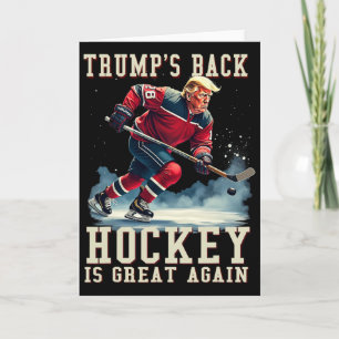 Carte Hockey drôle joueur Trump Cool Vintage Hockey sur 