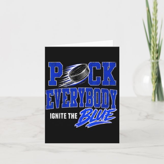 Carte Hockey Enforcer Bleu Vintage (Devant)