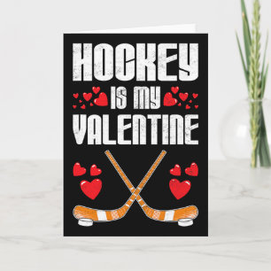 Carte Hockey est mon Valentin Drôle d'humour sportif Équ