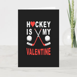 Carte Hockey Heart Striped Sticks