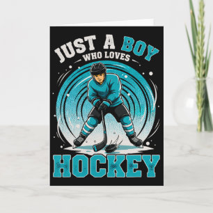 Carte Hockey Juste Un Garçon Qui Aime Joueur De Hockey S