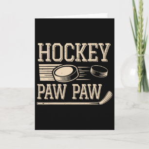 Carte Hockey Paw Paw - Joueur de Hockey Rétro Vintage