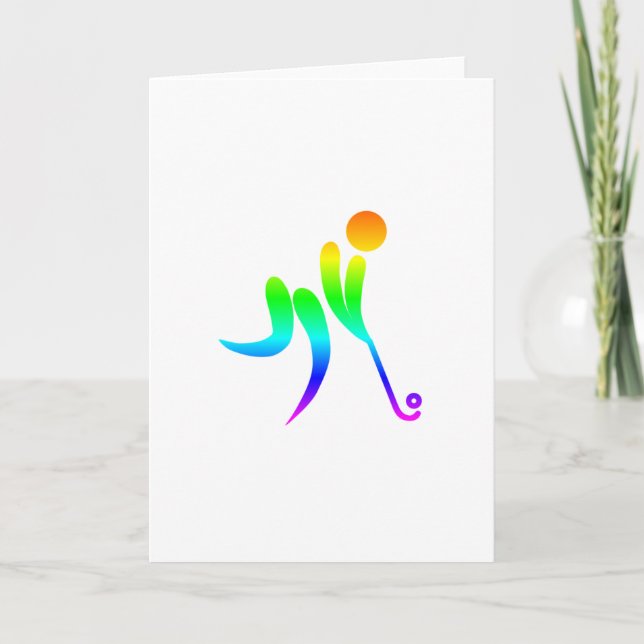 Carte Hockey sur gazon arc-en-ciel (Devant)