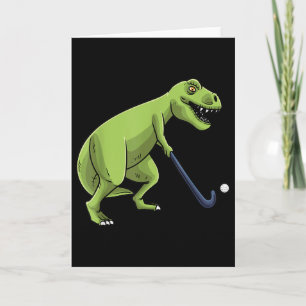 Carte Hockey sur gazon Dinosaure T-rex Joueur Hommes Fem