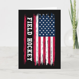 Carte Hockey sur gazon Usa Drapeau américain Joueur de h