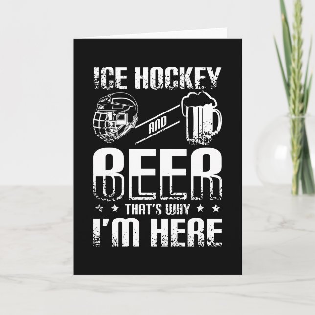 Carte Hockey Sur Glace Et Bière (Devant)
