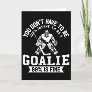 Carte Hockey sur glace Gardien de but drôle Homme Femme