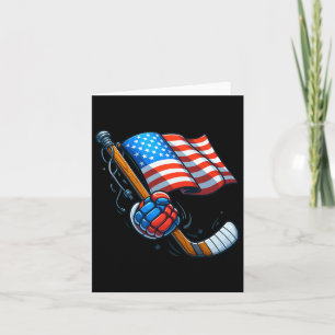 Carte Hockey sur glace patriotique 4 juillet Indépendanc