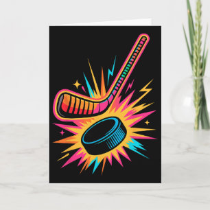 Carte Hockey sur glace rétro arcade