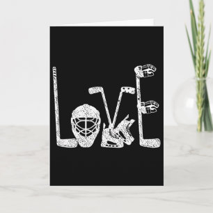 Carte Hockey sur glace Saint-Valentin pour les amoureux 