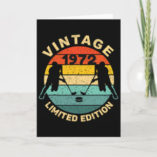 Carte Hockey sur glace Vintage 1972 Anniversaire 50 ans