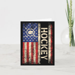 Carte Hockey Usa Drapeau Américain Joueur De Hockey Hock