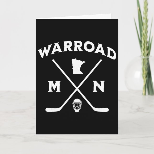 Carte Hockey vintage Warroad Minnesota  (Devant)
