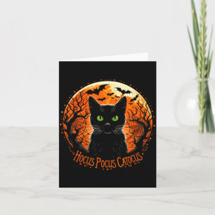 Carte Hocus Pocus Catocus Halloween Amateur de Chat Noir