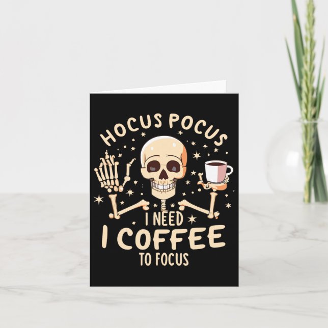 Carte Hocus Pocus J'Ai Besoin De Café Pour Concentrer Dr (Devant)