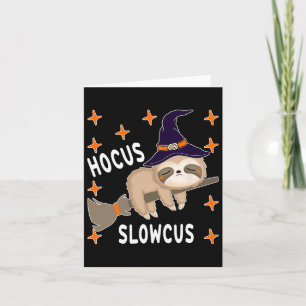 Carte Hocus Slowcus mignon fainéant Sloth Halloween Cost