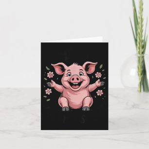 Carte Hog Pink Funny Wild for Jesus mème mème mignon chr
