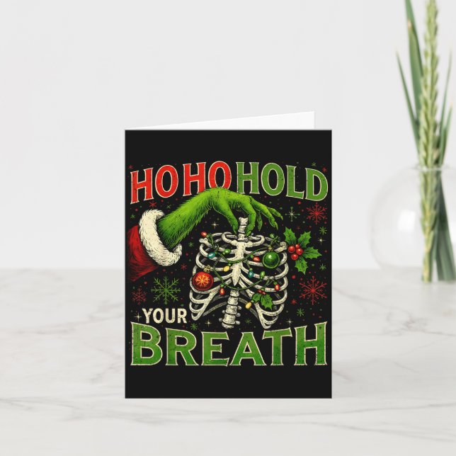 Carte Hoho Hold Your Breath Funny Nurse Christmas  (Devant)
