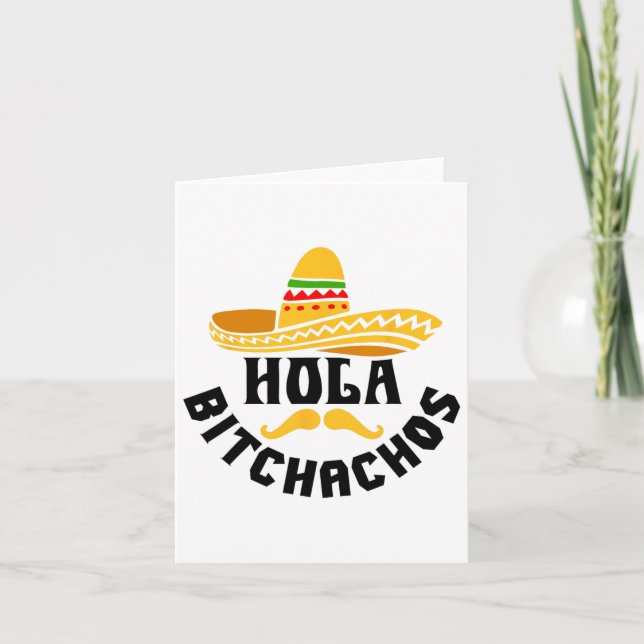 Carte Hola Achos Drôle Cinco De Mayo Mexicain  (Devant)