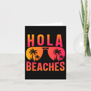 Carte Hola Beach Retro Sunset Funny Summer Beach Vibes