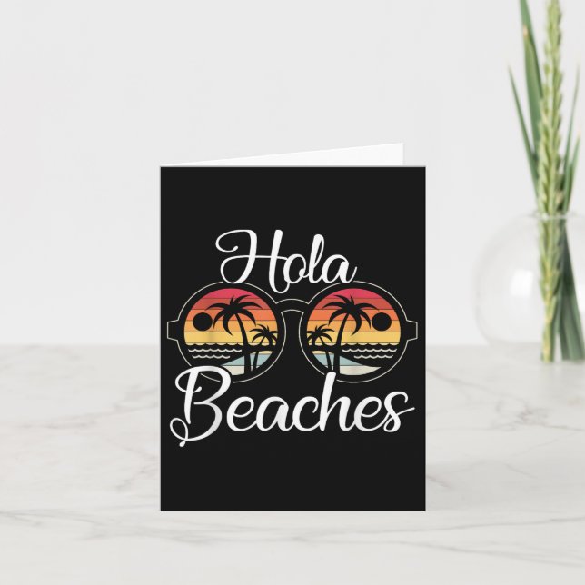 Carte Hola Beaches Vacances Mariage Lune de miel Soleil  (Devant)
