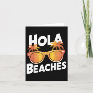 Carte Hola Plages Palm Trees Sungles Vacances Été Vi