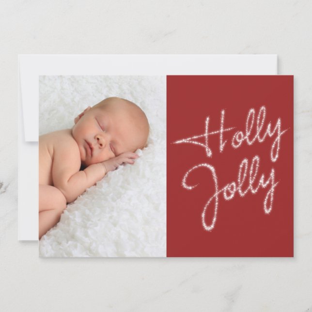 Carte Holiday Holly Jolly Photo (Devant)