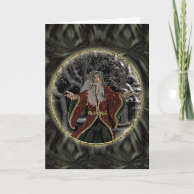 Carte Holiday Holly King (Devant)