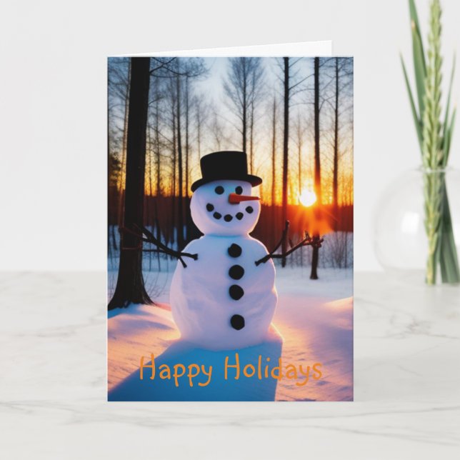 Carte Holiday Snowman (Devant)