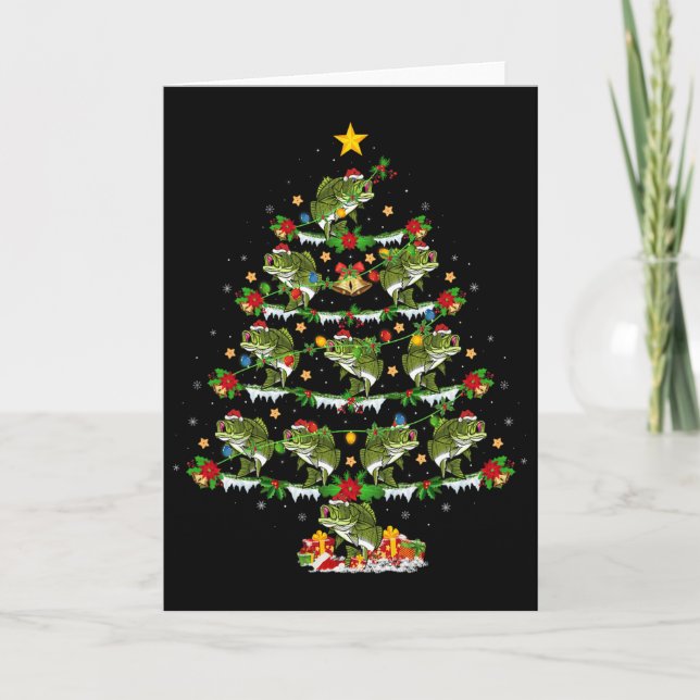 Carte Holiday Xmas Lighting Santa Byss Fish Christmas Tr (Devant)