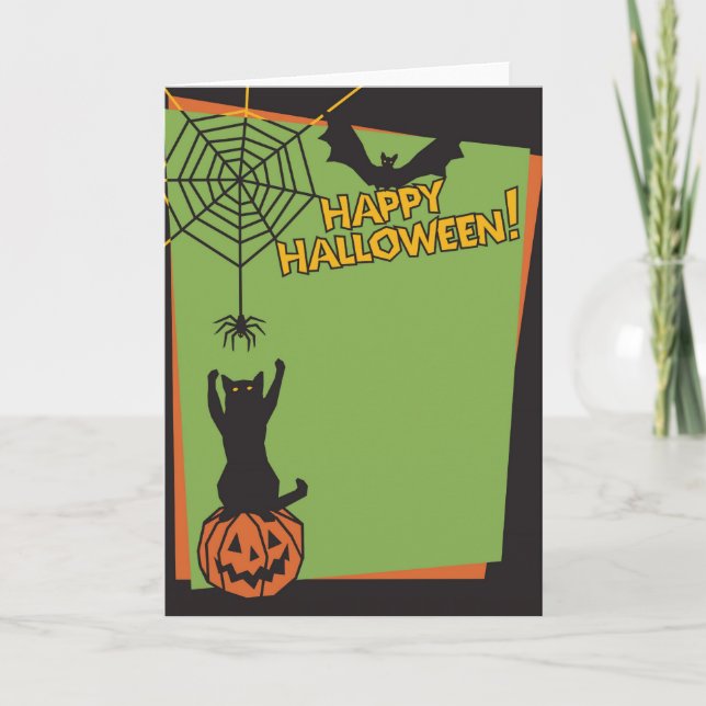 Carte Holloween heureux (Devant)