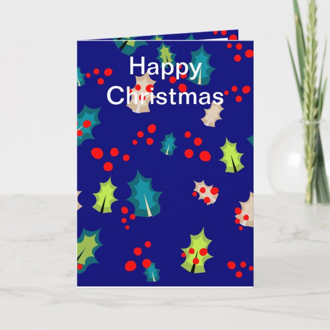 Carte Holly et Berries modifiables (Devant)