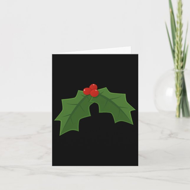 Carte Holly - Holly Et Berries Noël (Devant)