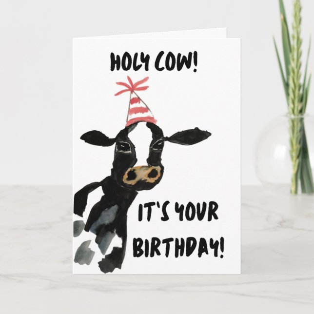 Carte Holy Cow! It's Your Birthday Card (Devant)