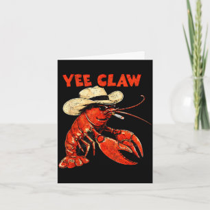 Carte Homard cowboy branchie de homard drôle tendance ye