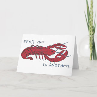Carte Homard vintage