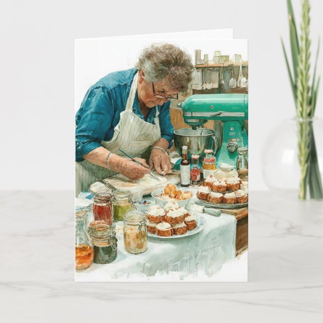 Carte Home Baker In Aquarelles (Devant)