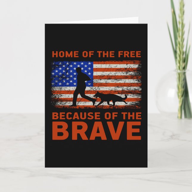 Carte Home of the free because of the brave (Devant)