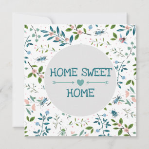 Carte Home Sweet Home Custom Turquoise Green Garden Real